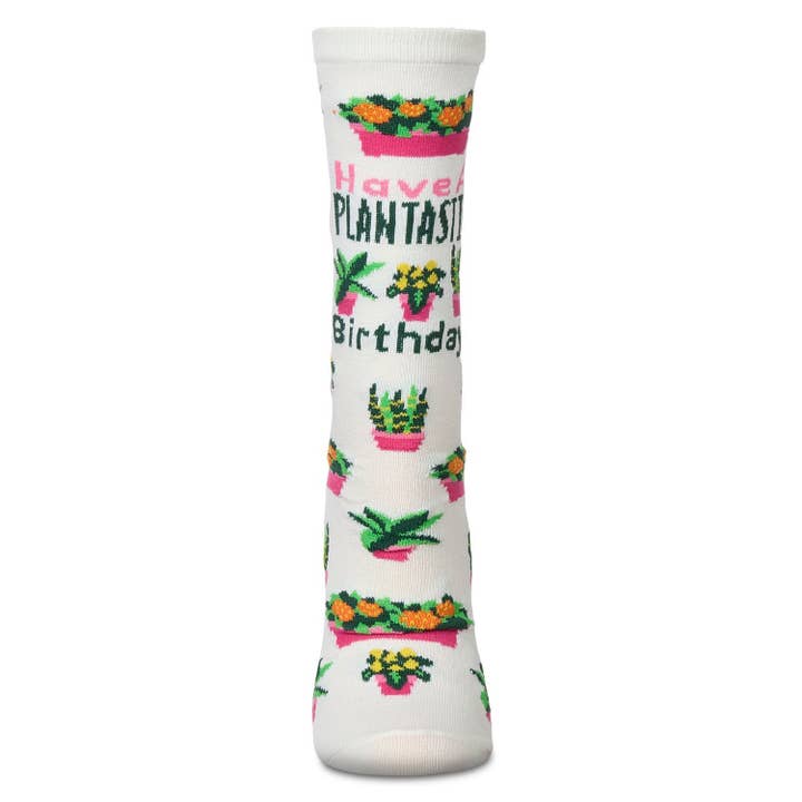 Greeting Card Socks Have a Plantastic Birthday