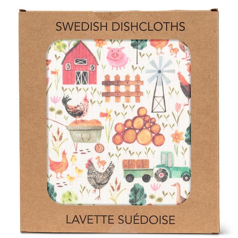 Swedish Dishcloth Farmyard
