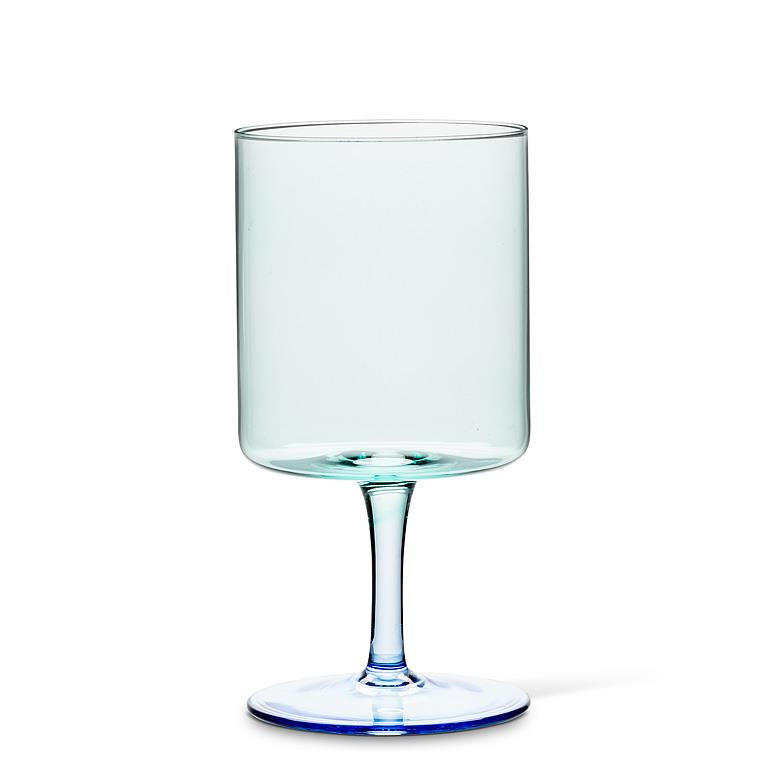 Blue Short Stem All Purpose Glass