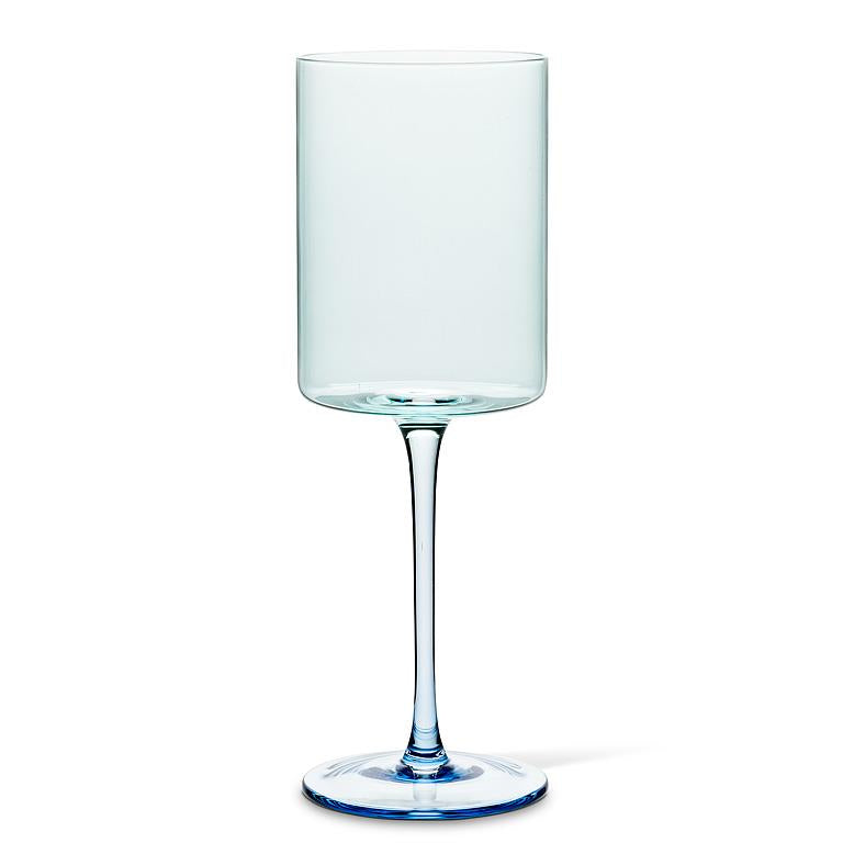 Blue Slender Wine Glass