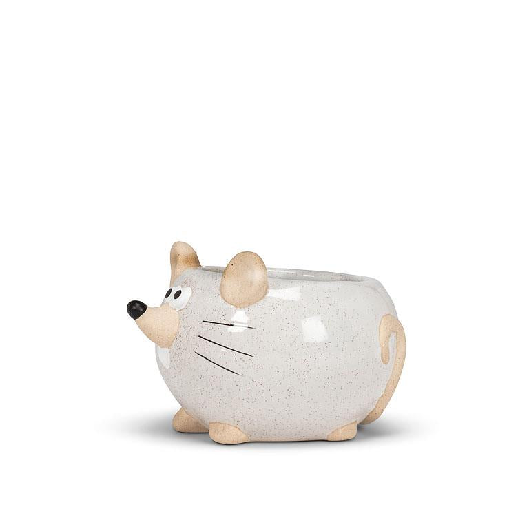Small Mouse Planter White