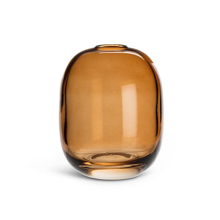 Medium Barrel Bud Vase Amber