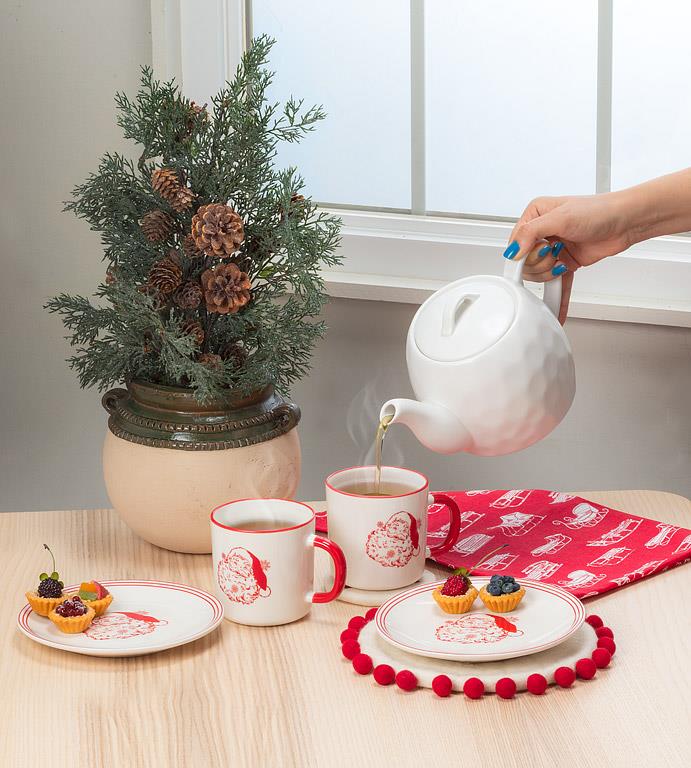 Vintage Santa Bone China Cake Plate