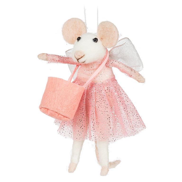 Fairy Mouse With Tote Ornament