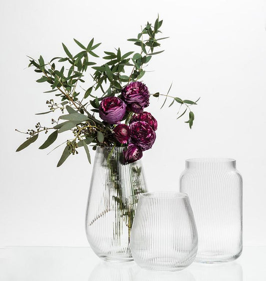 Large Narrow Optic Jar Vase