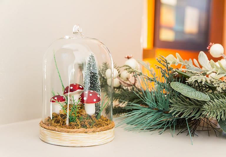 Mushroom in Forest Dome Ornament