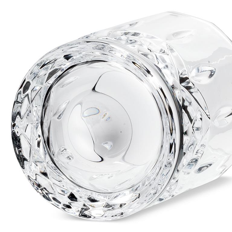 Cross Cut Spinning Tumbler Glass