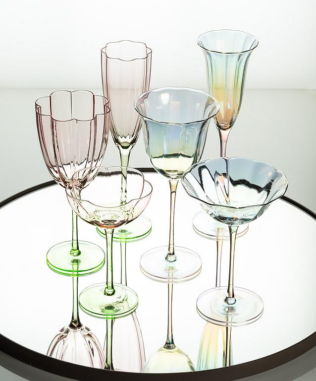 Iris Tulip Slender Flute Glass