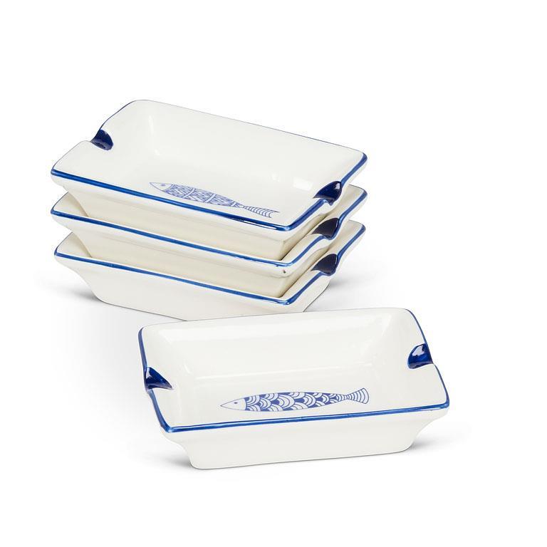 Blue Fish Small Rectangle Dish