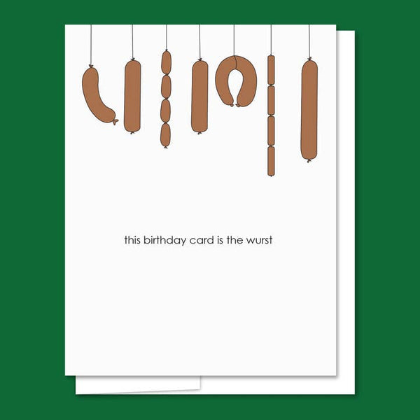 Wurst Birthday Letterpress Card