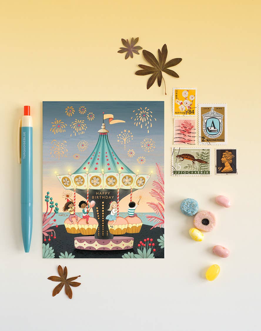 Carousel Birthday Card