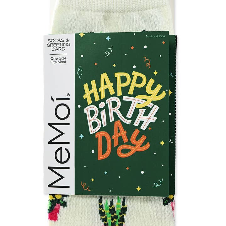 Greeting Card Socks Have a Plantastic Birthday