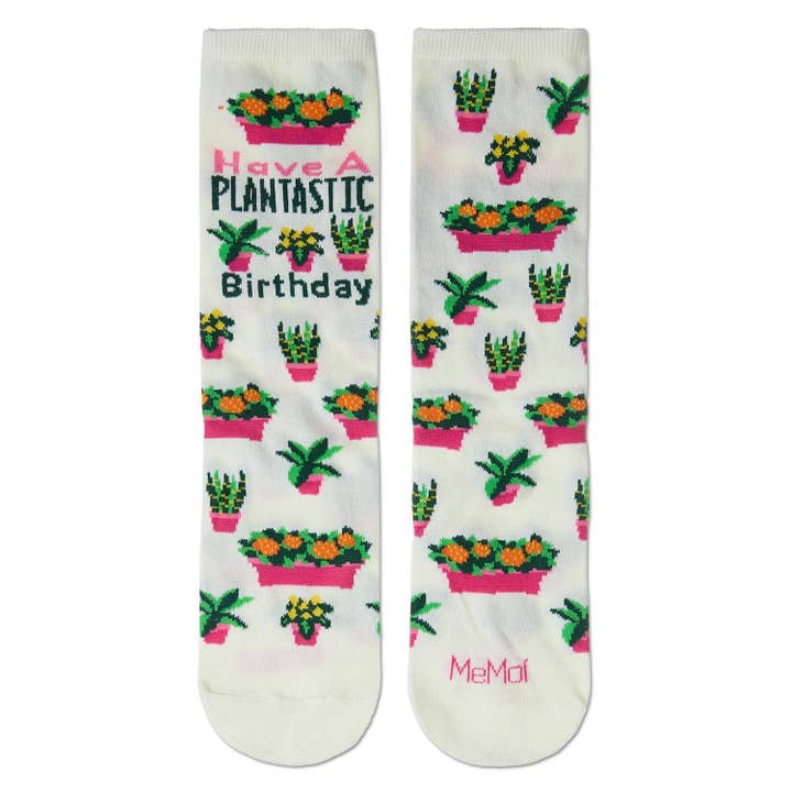 Greeting Card Socks Have a Plantastic Birthday