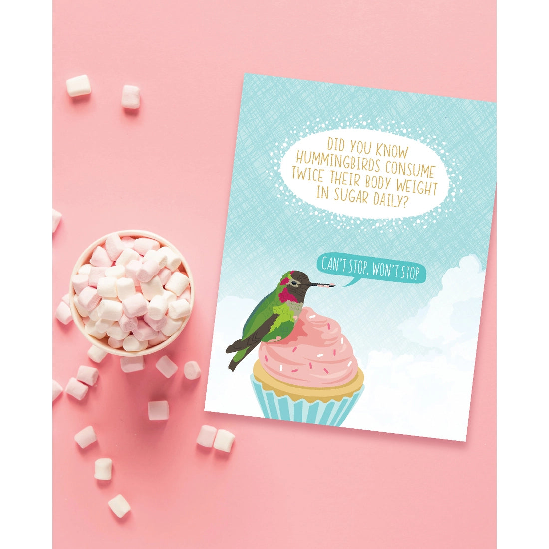 Hummingbird Sugar Birthday Card