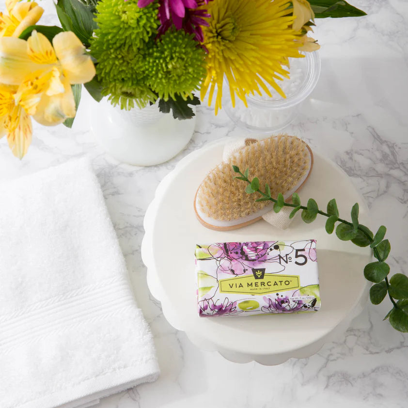 Via Mercato No.5 Soap - Waterlily + Sandalwood