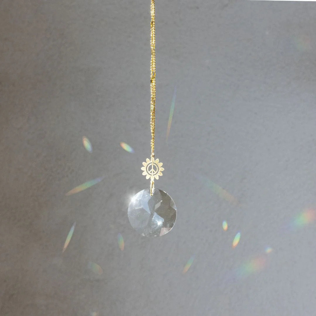 Pocket Suncatcher Peace Flower