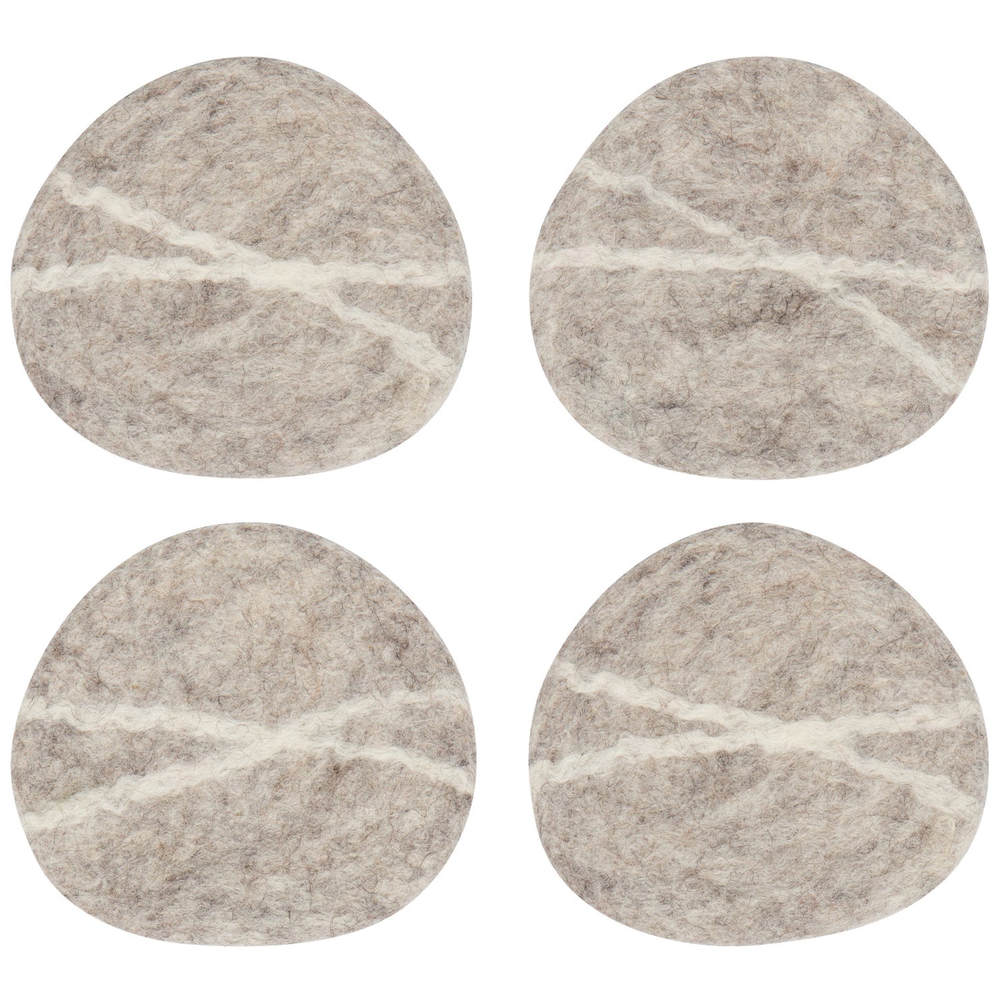 Striato Felt Coaster Set of 4 Flint