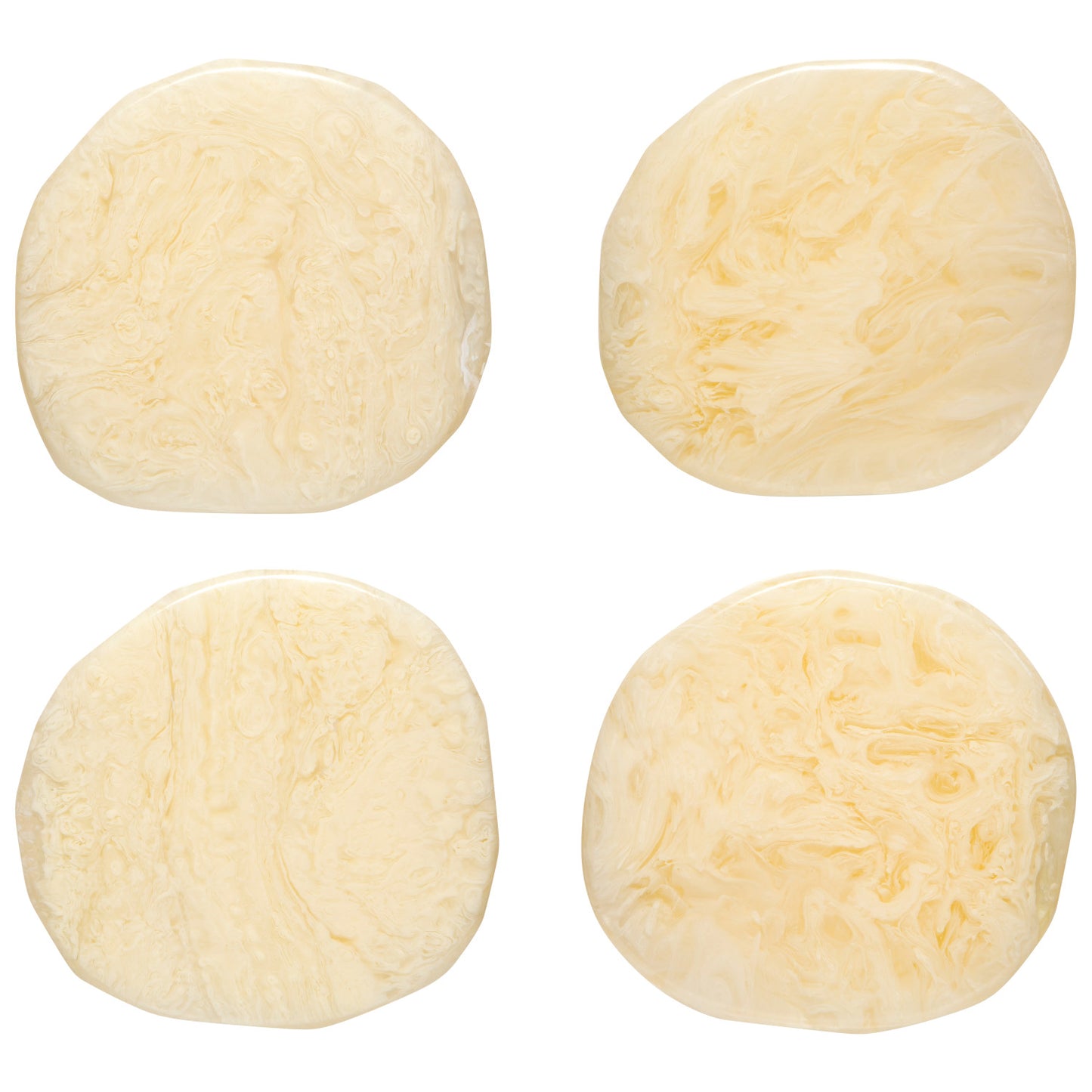 Ivory Resin Coaster Set of 4