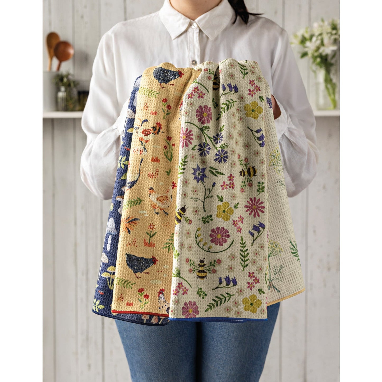 Bee Garden Recycled Microfibre Dishtowel