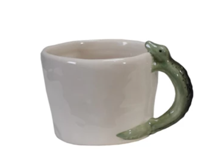 Hand-Painted Mug with Animal Shaped Handle