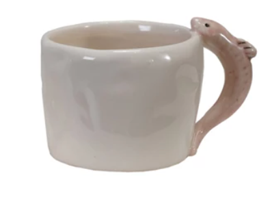 Hand-Painted Mug with Animal Shaped Handle