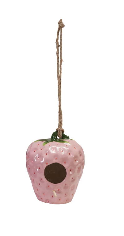 Strawberry Hanging Hand-Painted Planter