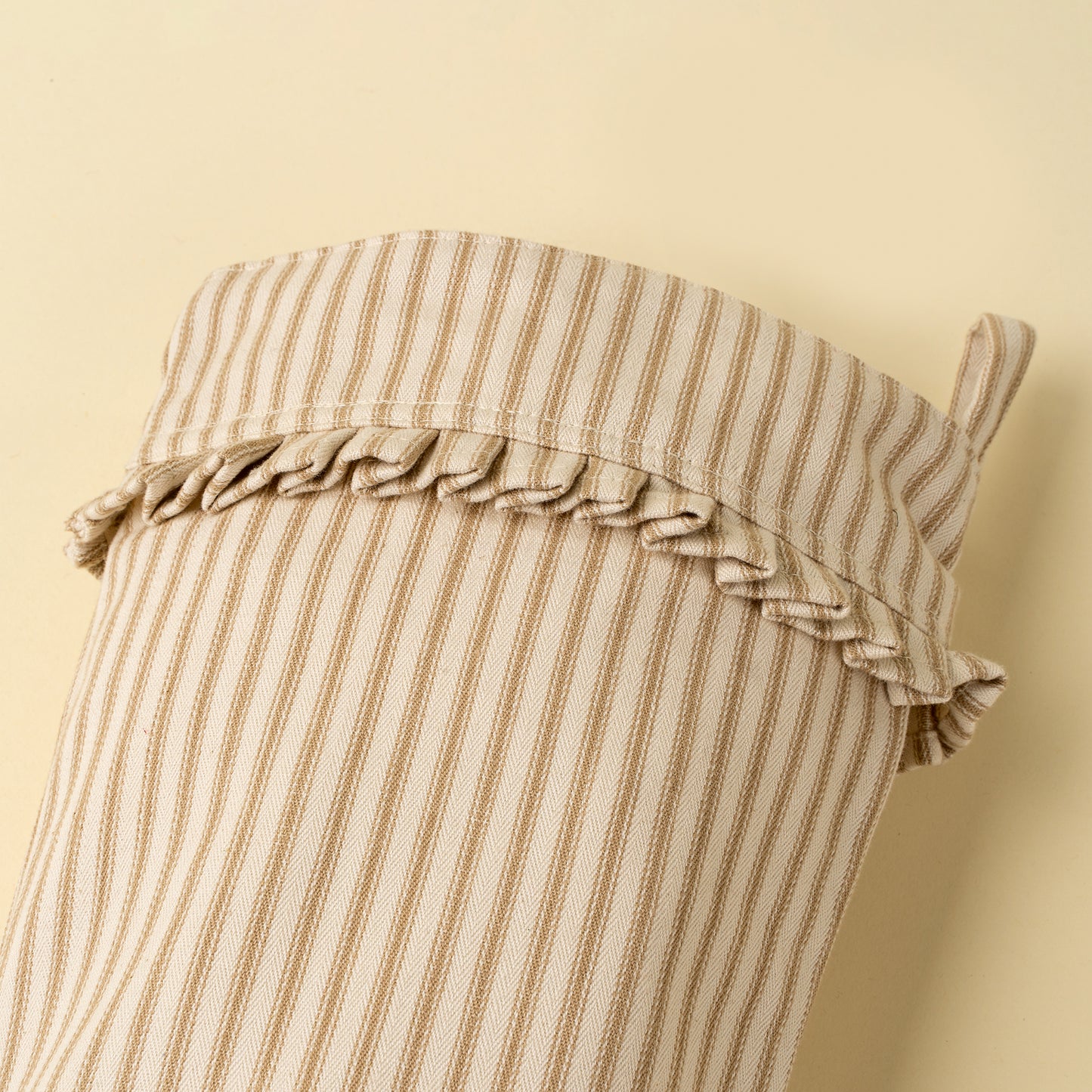 Ticking Stripe Stocking, Beige