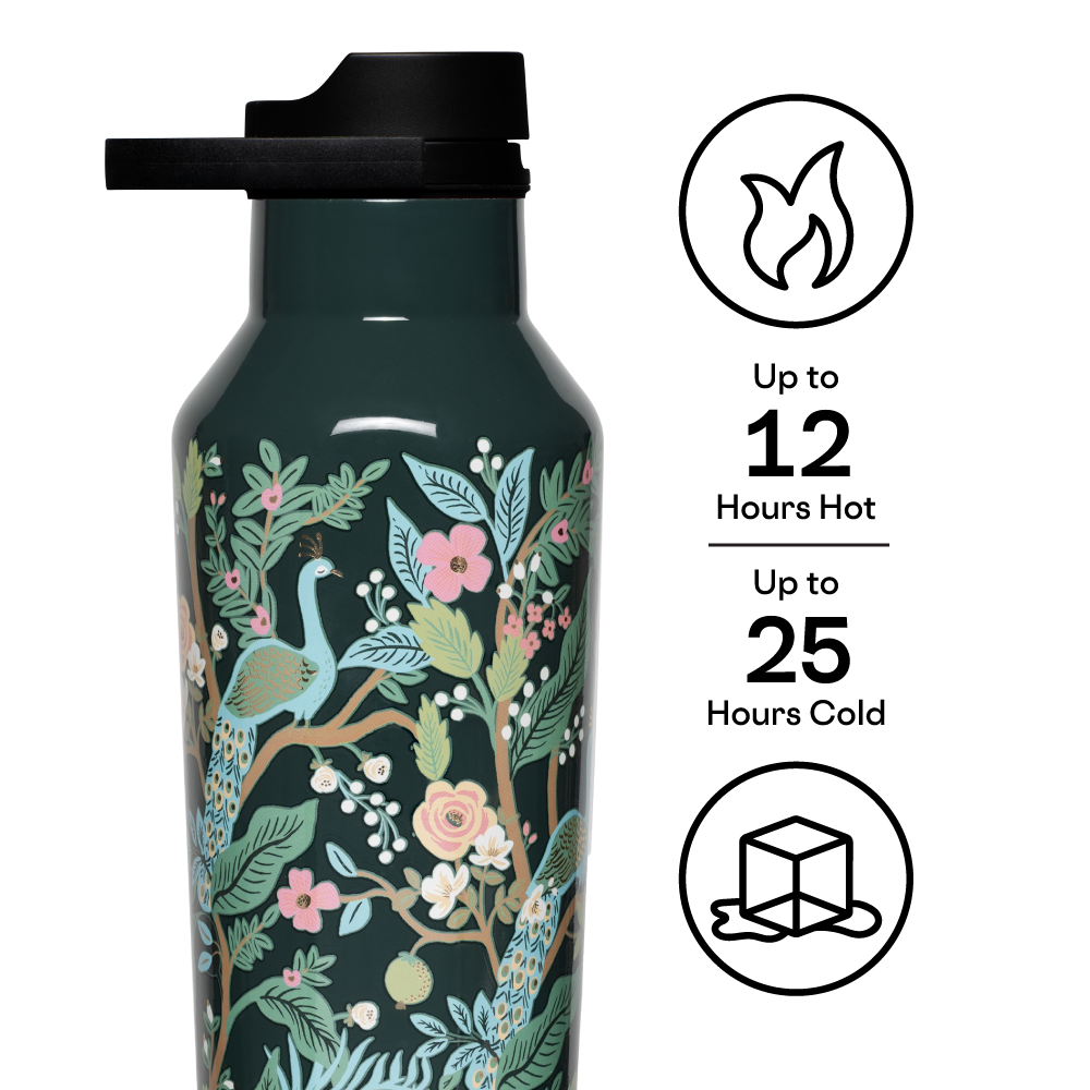 Rifle Paper Peacock Blue Sport Canteen 20oz