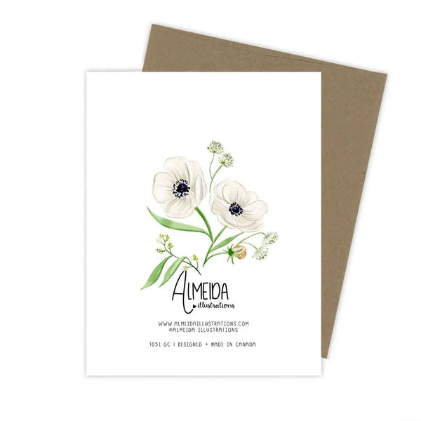 Just Married Flower Card