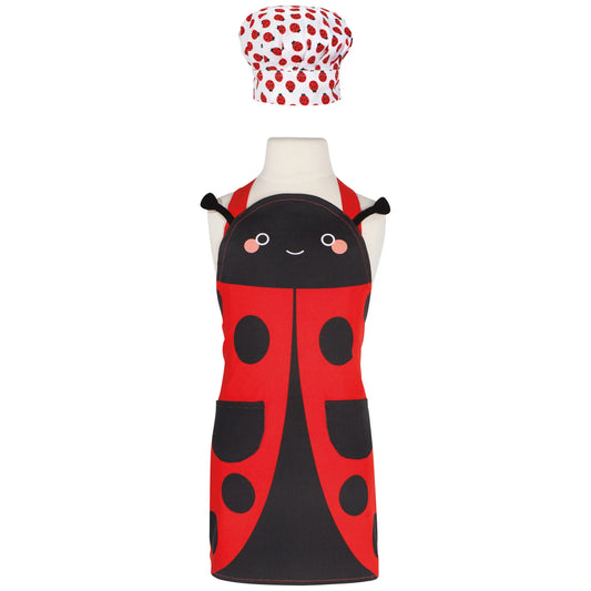 Ladybug Daydream Kid's Apron & Hat Set of 2