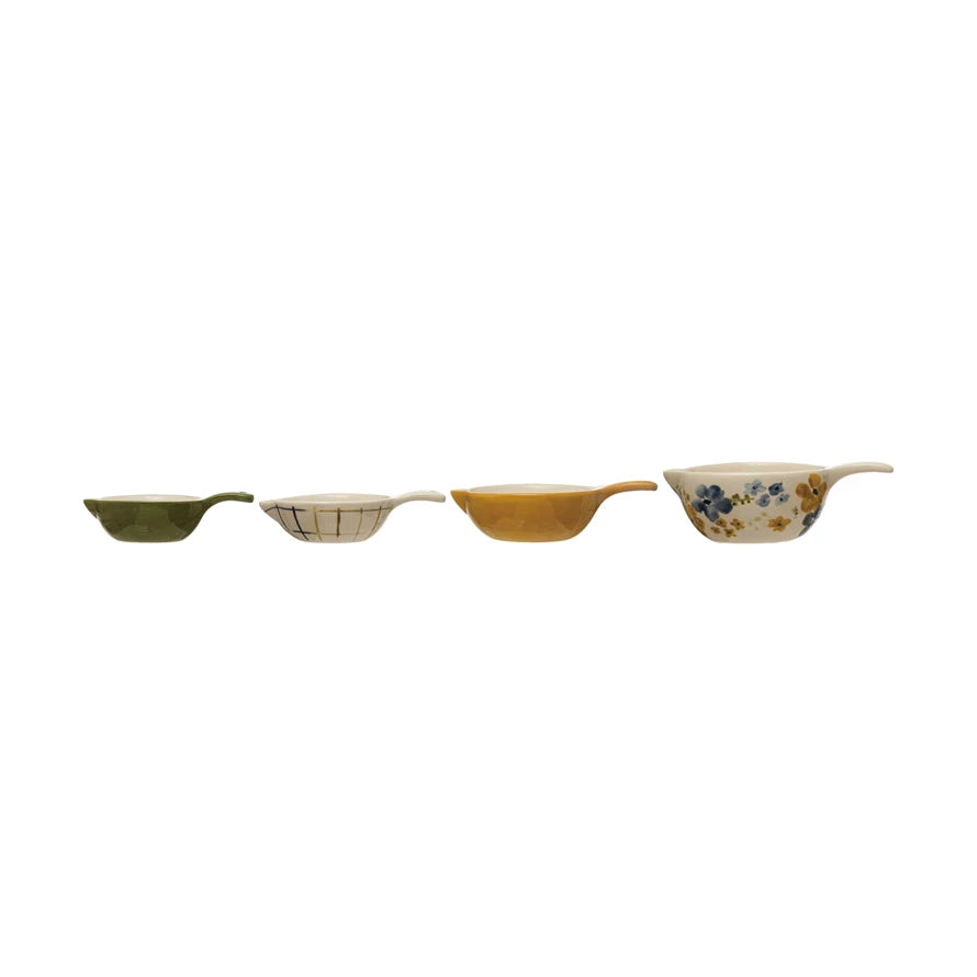 Floral Hand-Painted Measuring Cups