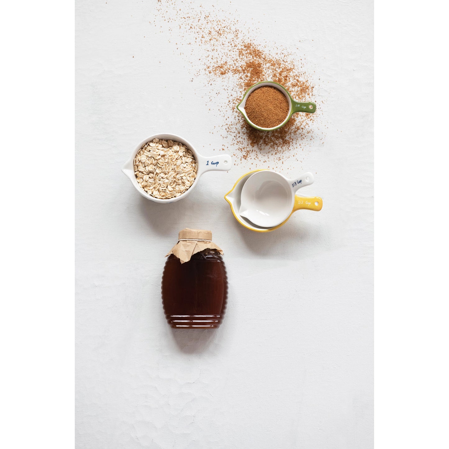 Floral Hand-Painted Measuring Cups