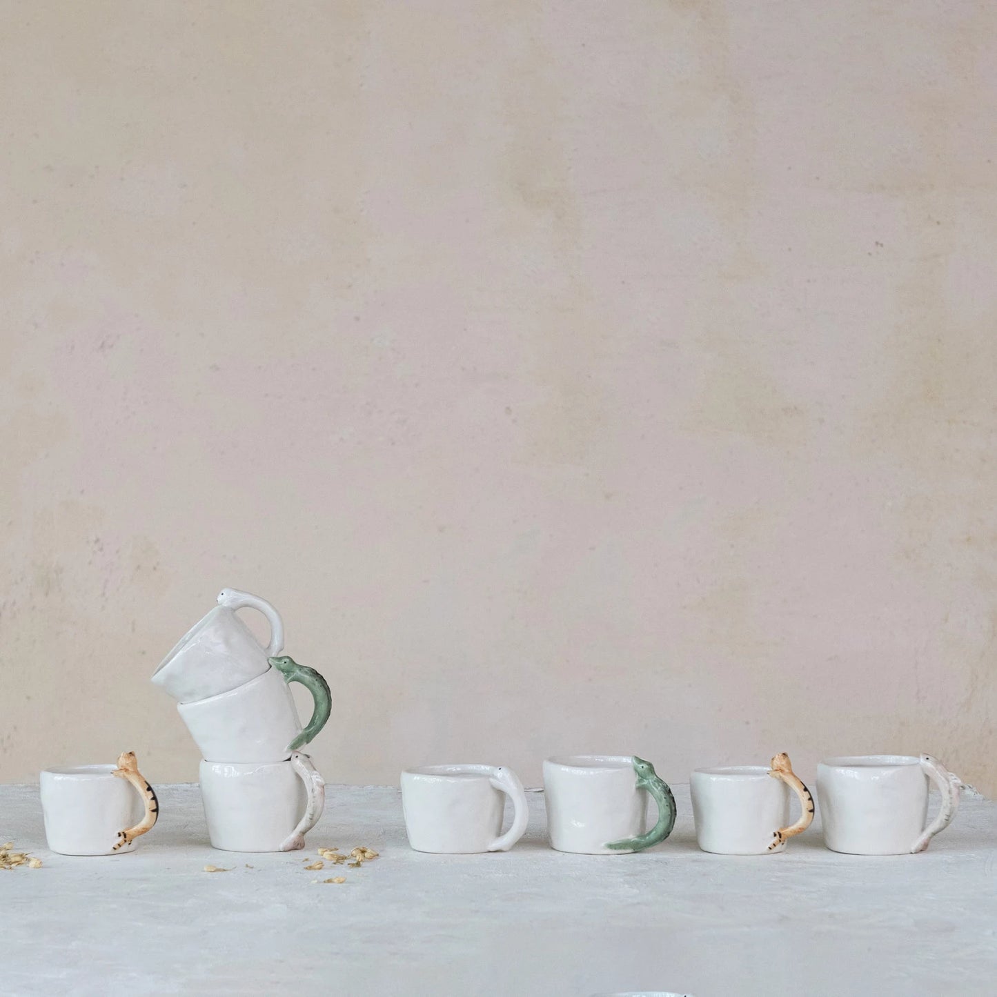 Hand-Painted Mug with Animal Shaped Handle