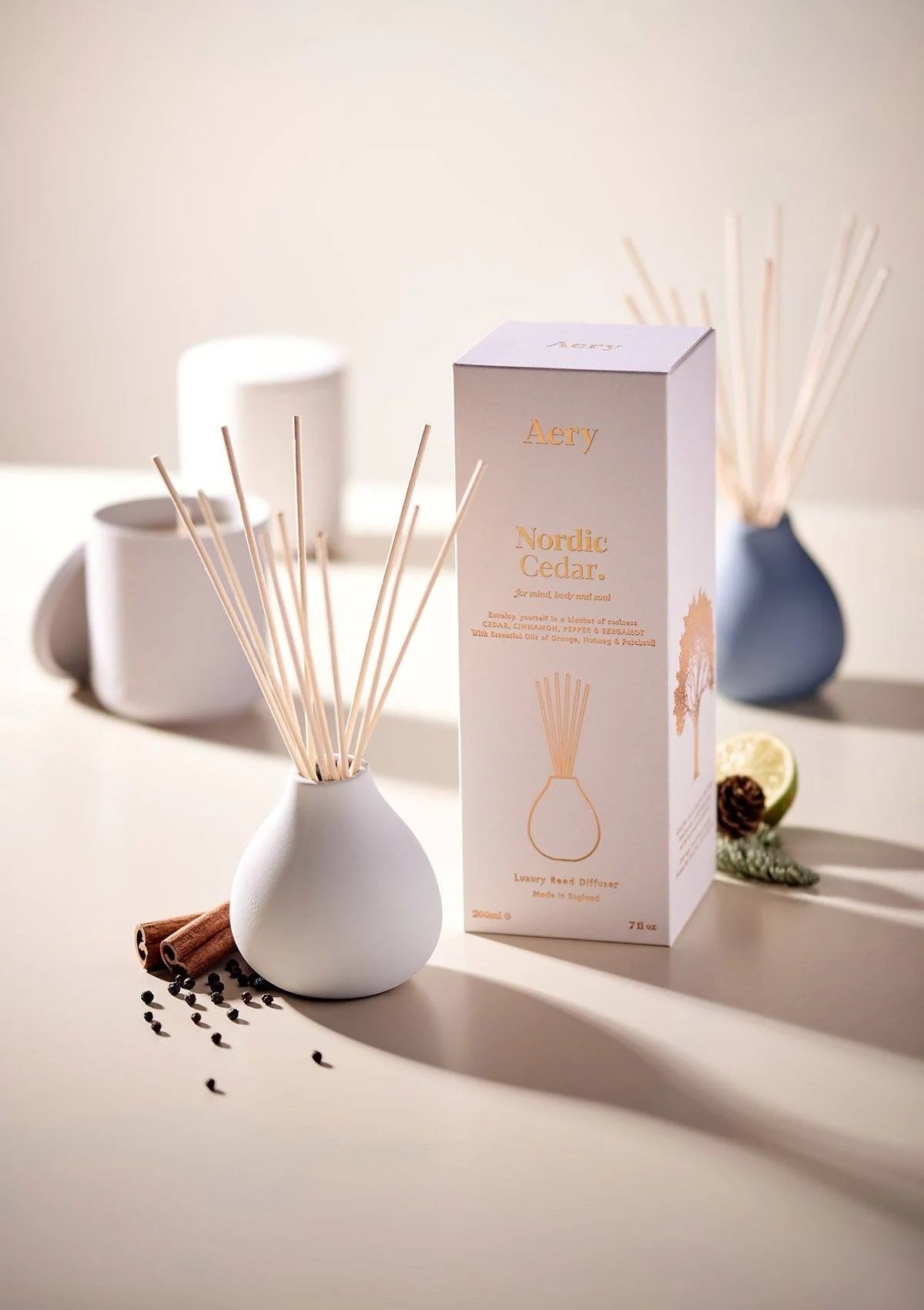 Nordic Cedar Reed Diffuser - Cedar Cinnamon and Bergamot