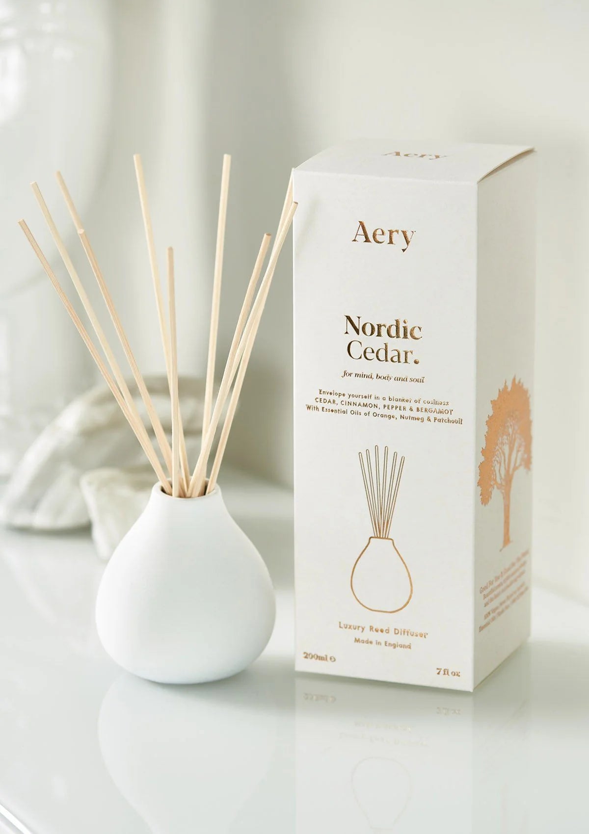 Nordic Cedar Reed Diffuser - Cedar Cinnamon and Bergamot