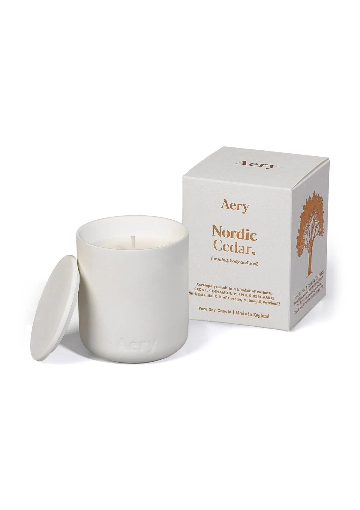 Nordic Cedar Scented Candle - Cedar Cinnamon and Bergamot