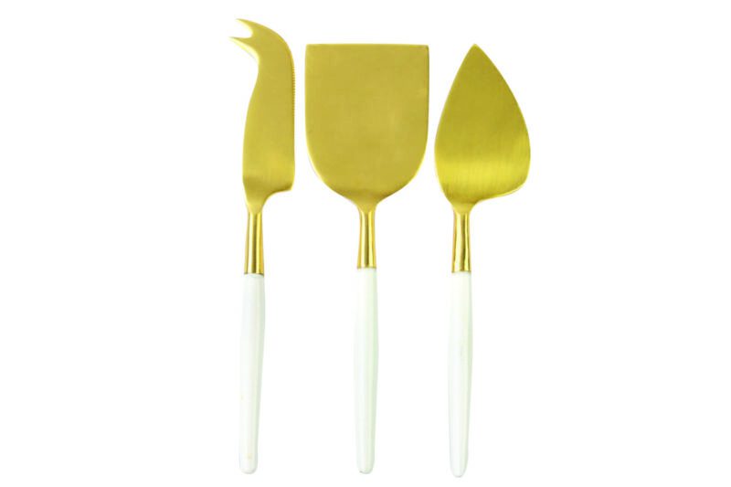 White & Gold Cheese Set