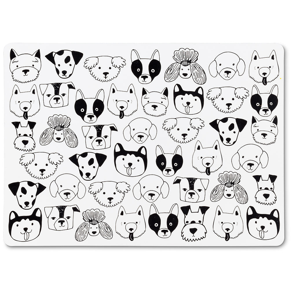 Simple Dog Faces Placemat