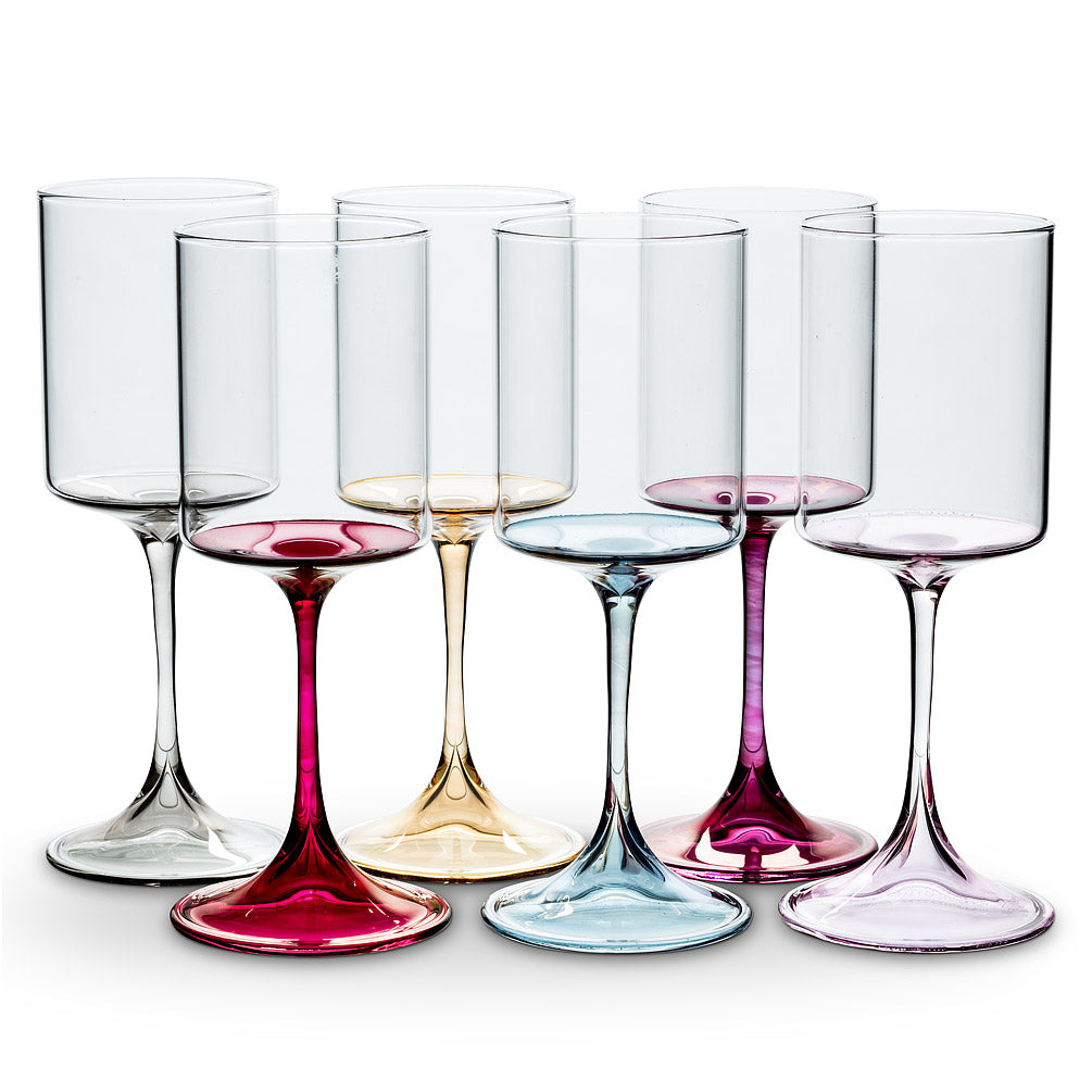 Slender Coloured Goblet 9.5"H ( Each sold separately )