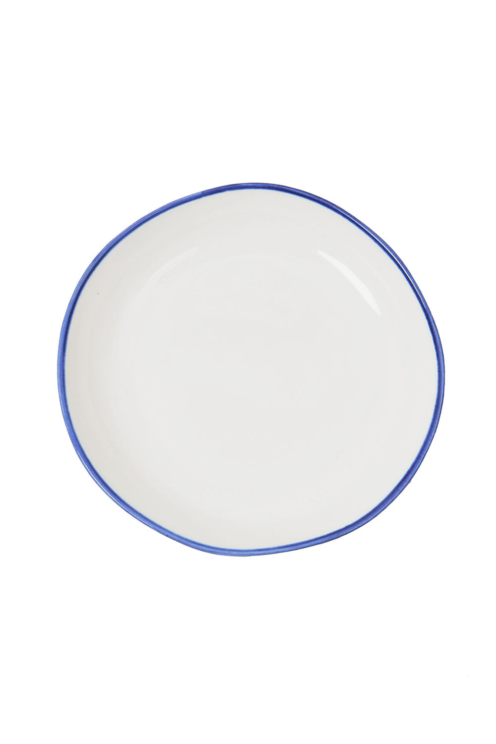 Classic White With Blue Rim Bowl