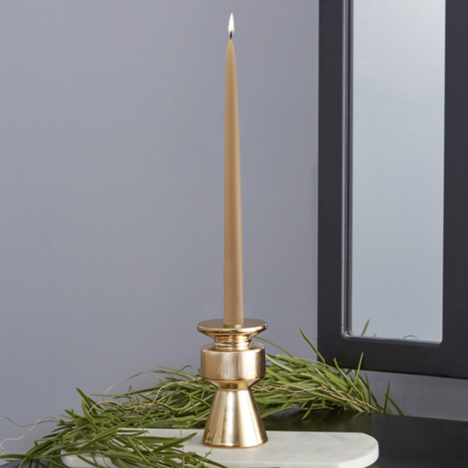Taper Candle 9" x 7/8" Taupe