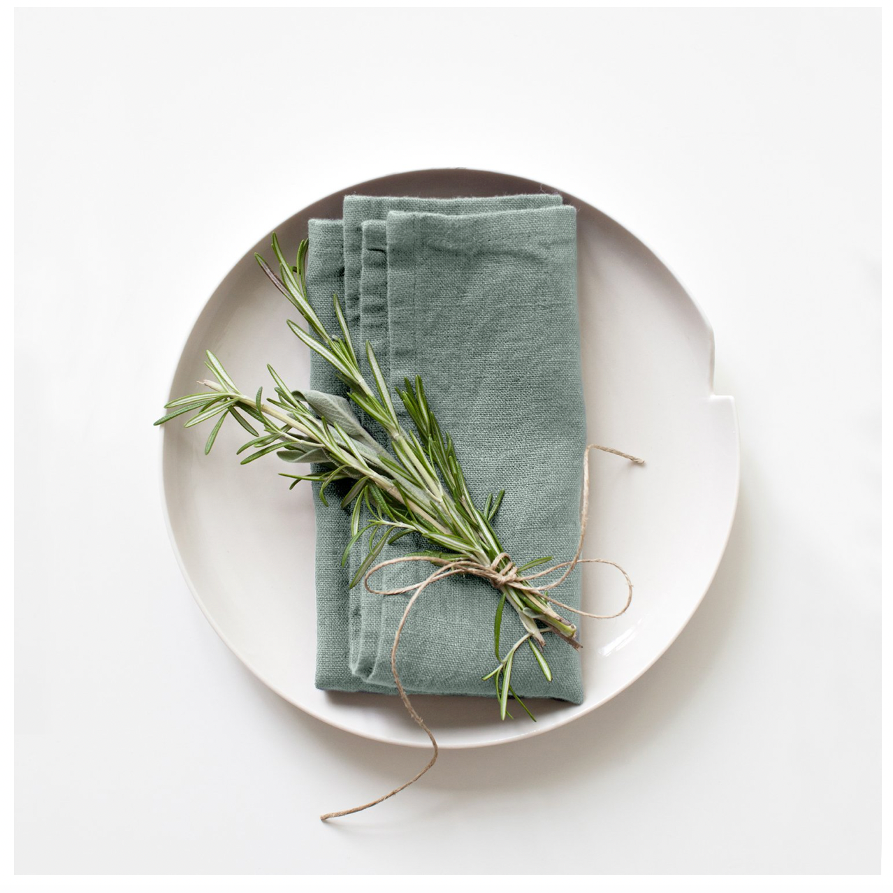 Green Milieu Linen Napkins