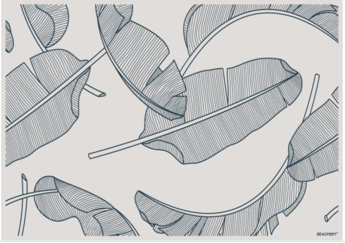 Beaumont Vinyl Floor Mat Banana Leaf