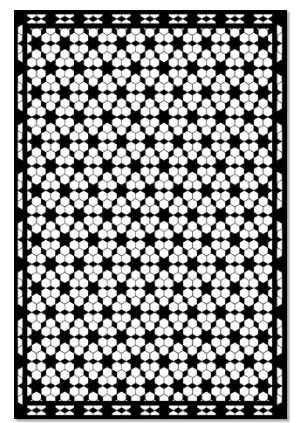 Beaumont Vinyl Floor Mat Hex White & Black
