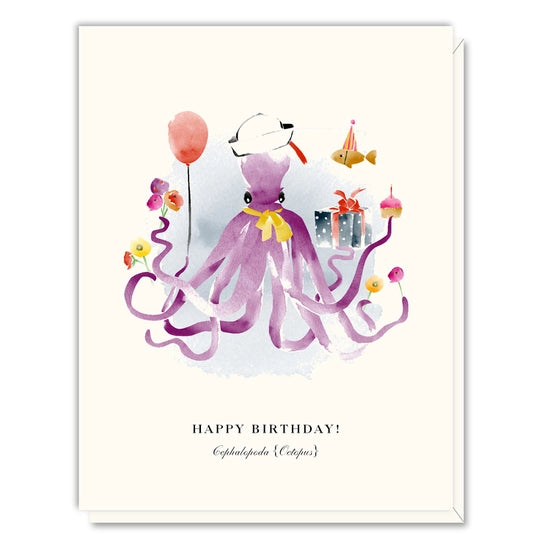 Octopus Birthday Card