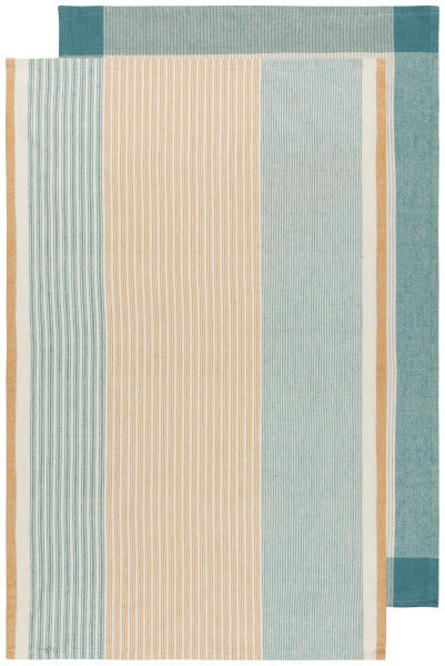 Array Stripe Lagoon Tea Towel Set Of 2
