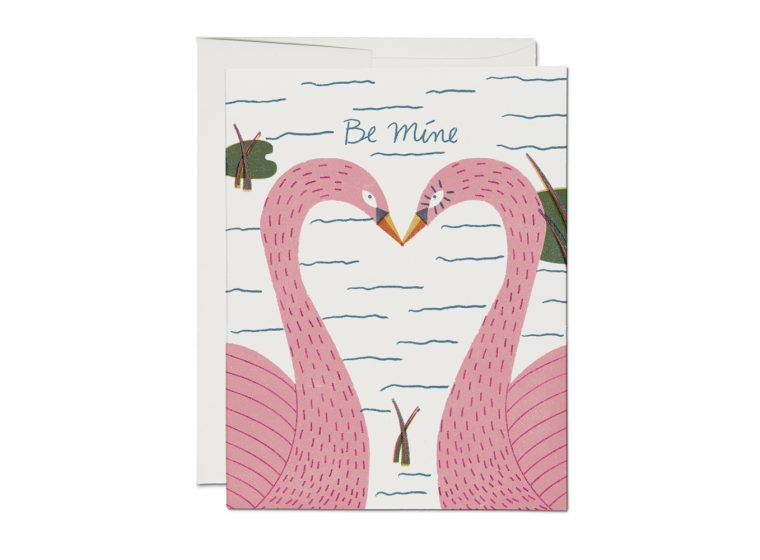 Pink Swan Love Card
