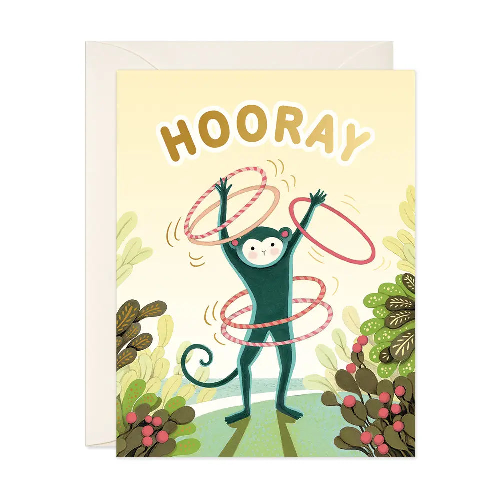 Monkey Hooray Birthday Card