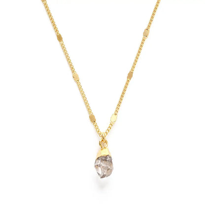Raw Cut Herkimer Diamond Gemstone Necklaces