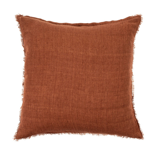 Lina Linen Pillow Burnt Umber